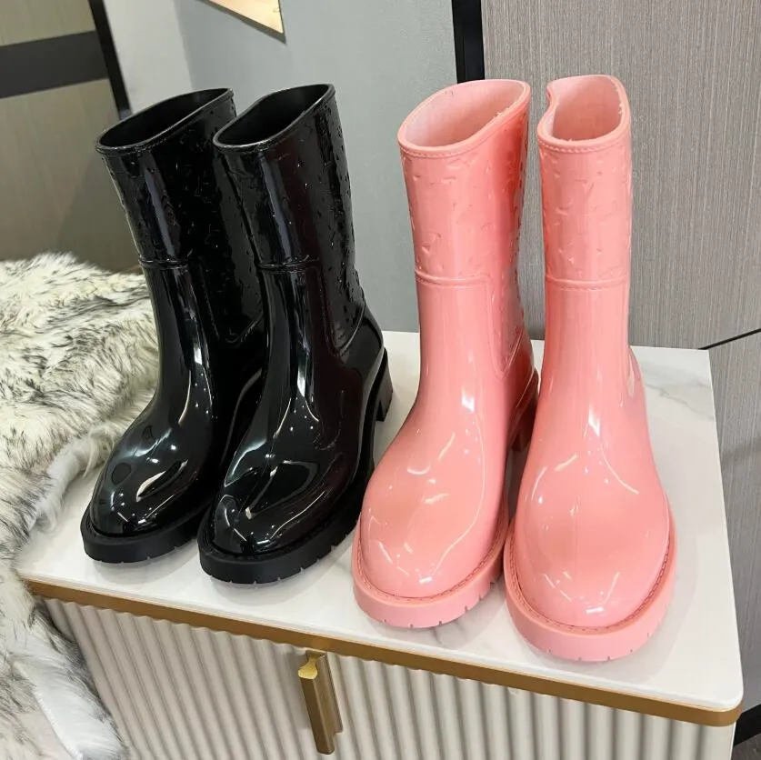 yeni Uzun Yağmur Botu Kadın Ayak Bileği Yağmur Botları Bayan Parlak Welgton Uzun Moda Diz Botları Hızlı Teslimat_voghion.com