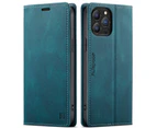 AutSpace Schutzhülle für 13 Pro Max, RFID-blockierend, Retro-Flip-Hülle aus hochwertigem Leder mit Kartenhalter, Brieftaschen-Schutzhülle – Cyanblau_voghion.com