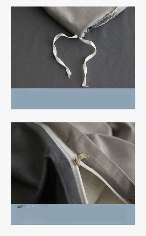 Solid Color Four Washed Cotton Duvet Cover, Bed Sheet, Skin-friendly Matte, Student Dormitory 3 Piece Set_voghion.com