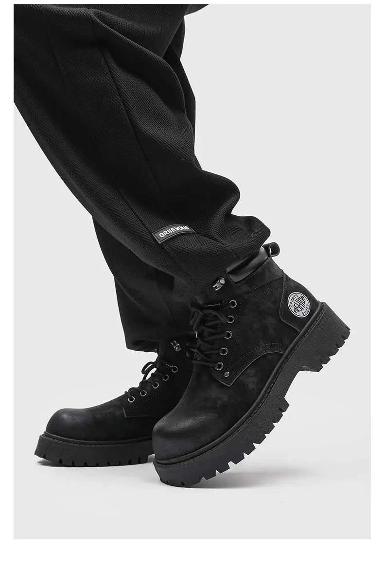 Martin Boots Men's High Top Leather Autumn Winter Tooling Shoes_voghion.com