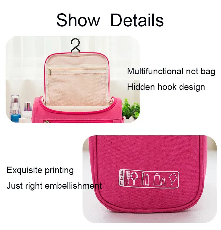 Personalized Large Capacity Cosmetic Bag Custom Embroidered Travel_voghion.com
