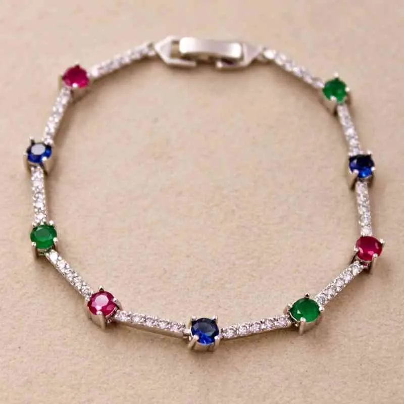 Jewelry Accessories Fashion Bracelets for Women Wedding Anniversary Birthday Gift Gold Color Red Green Zircon_voghion.com