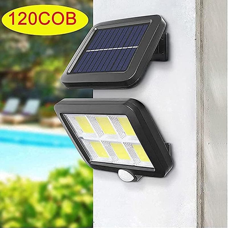 Lampă stradală COB cu telecomandă inteligentă, cu perete puternic, impermeabilă și cu senzor solar uman, pentru curte, cu senzor solar uman,_voghion.com