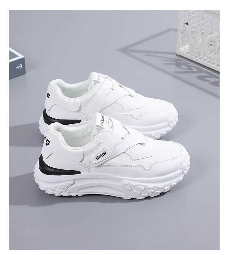 Thick Soled Round Toe Raised Dad Are Soft Comfortable Breathable With Mesh Simple And Versatile Casual Sports Shoes_voghion.com