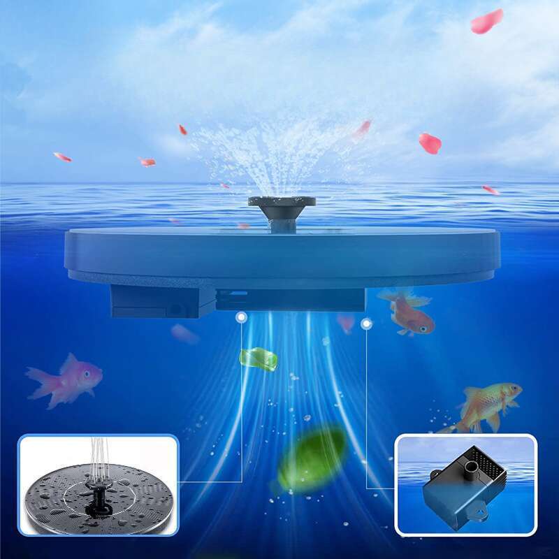 Fontana solare per piscina da giardino, cortile, decorazione per uccelli all'aperto_voghion.com