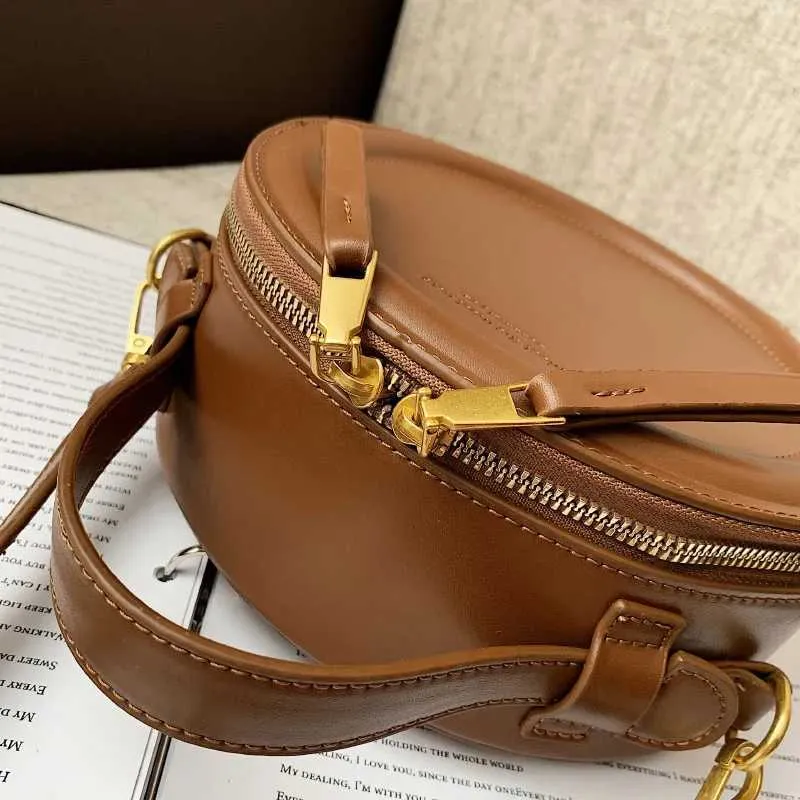 Einfarbig Crossbody Für Runde Kleine Handtasche Frauen Mode Designer Taschen Leder Schulter Tasche Weibliche Zipper_voghion.com