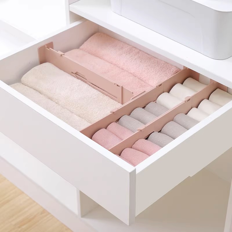 Tablero divisor de almacenamiento de cajones, caja de rejilla para calcetines, tablero divisor de plástico de combinación libre, artefacto divisor de rejilla para ropa interior