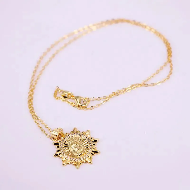 Collier pendentif religieux vierge marie jésus pour femme et homme_voghion.com