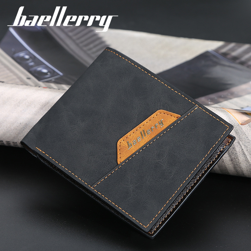 baellerry portafoglio uomo corto coreano aperto multi-carta portamonete giovane orizzontale piccolo portafoglio_voghion.com