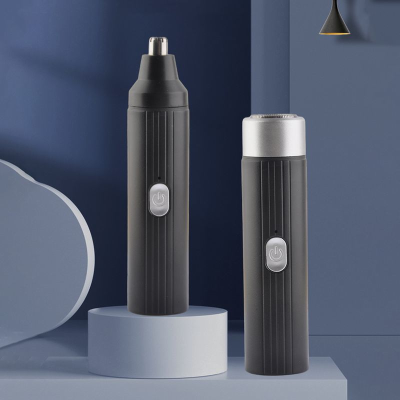 Ruixingst 1 Leistungsstarker Motor Hochwirksamer ABS Kabelloser Rotationsbartrasierer Nasenhaarschneider-Set für Zuhause_voghion.com