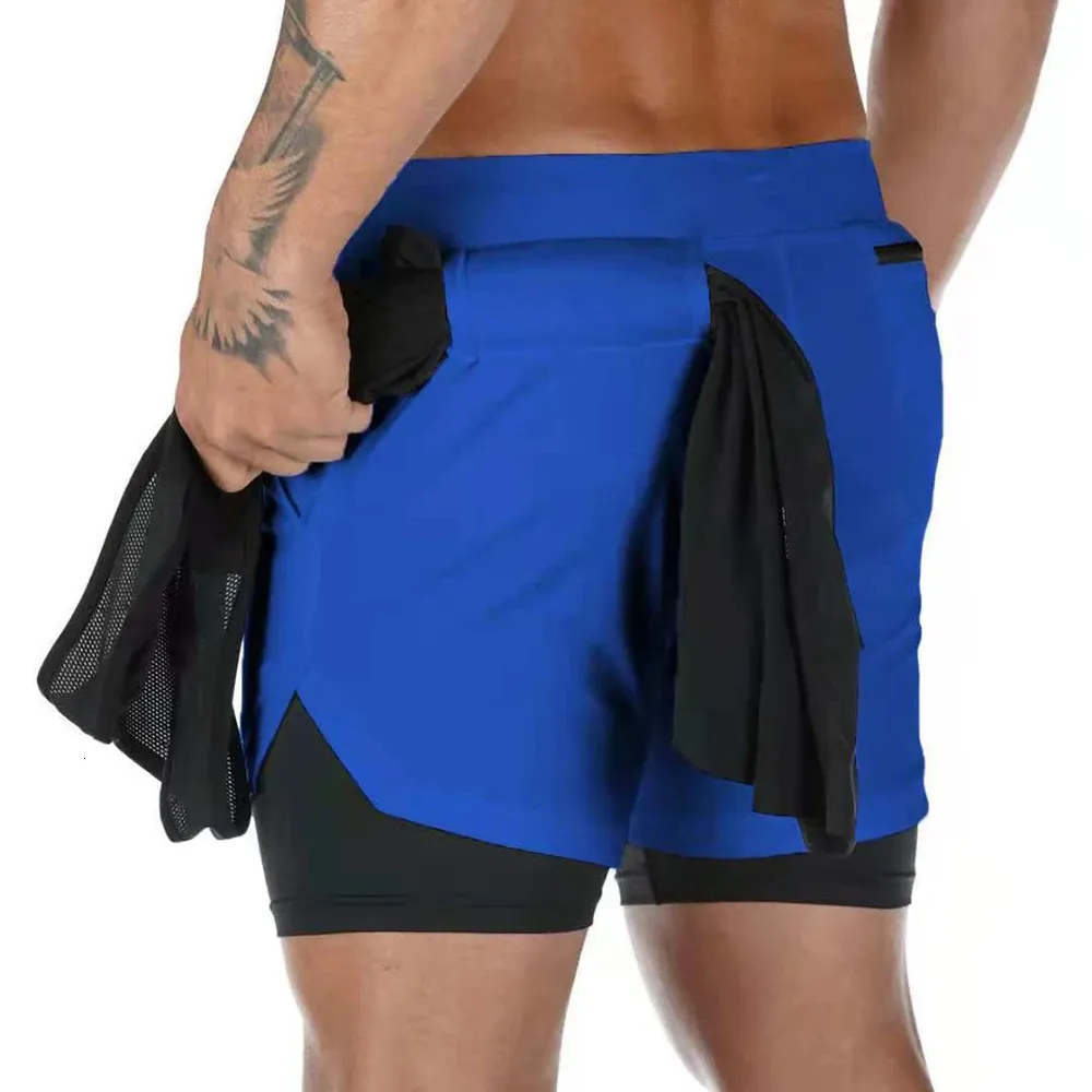 Men Running Shorts 2 In 1 Doubledeck Sport Sportswear Gym Fiess Short Pants Training Jogging Bottom Mens Clothing_voghion.com