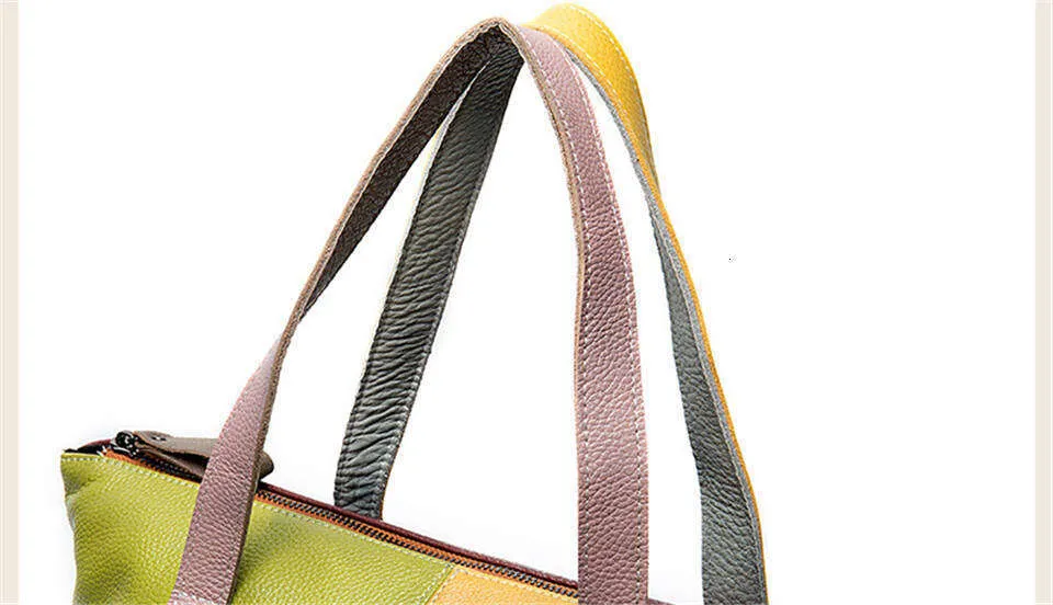 Oversized Tote Bag Genuine Leather Shoulder Bag Vintage Handbag_voghion.com