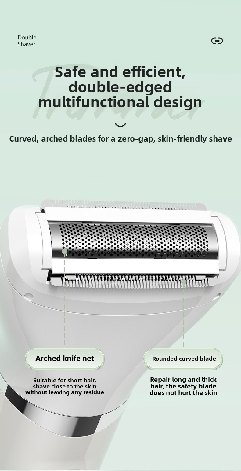 Women's 3-in-1 Electric Shaver - Digital Display Epilator For Intimate, Armpit & Leg Hair Trimming_voghion.com
