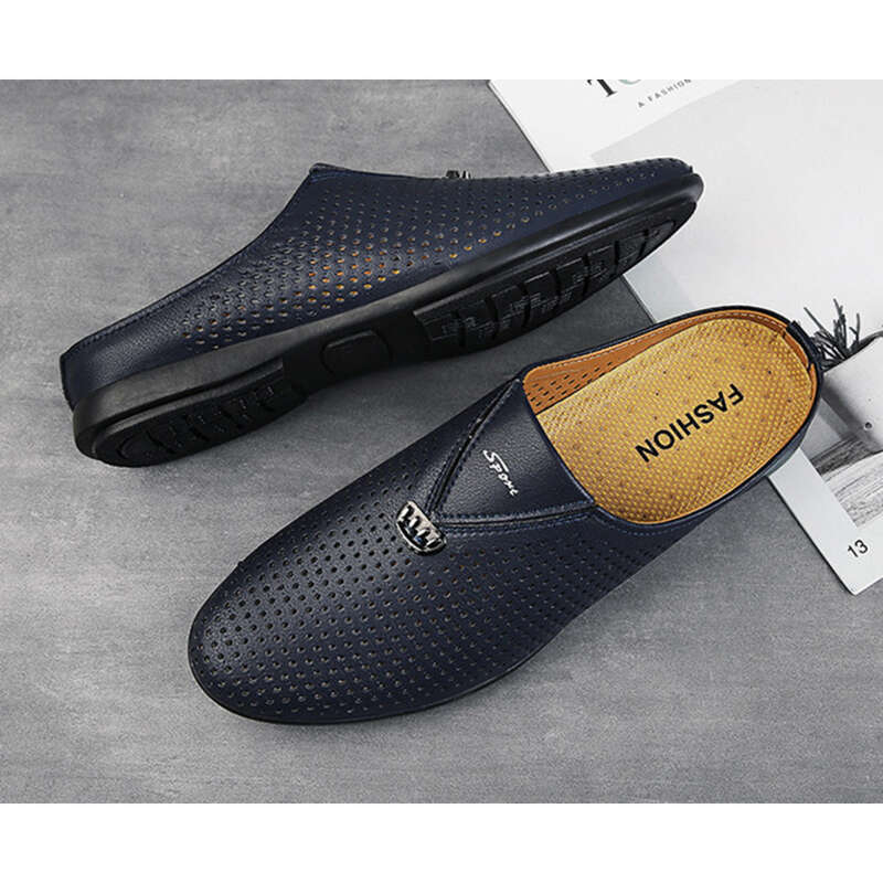 Zweieinhalblagige Sandalen, Lederschuhe Größe Herrenschuhe, Neu Empfohlen 2025_voghion.com