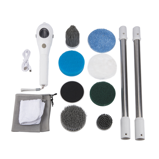Neue elektrische Reinigungsbürste für Badezimmer und Küche, multifunktionale 8-in-1-Reinigungsbürste mit LED-Nachtlicht, drehbare Haushaltsbürste_voghion.com