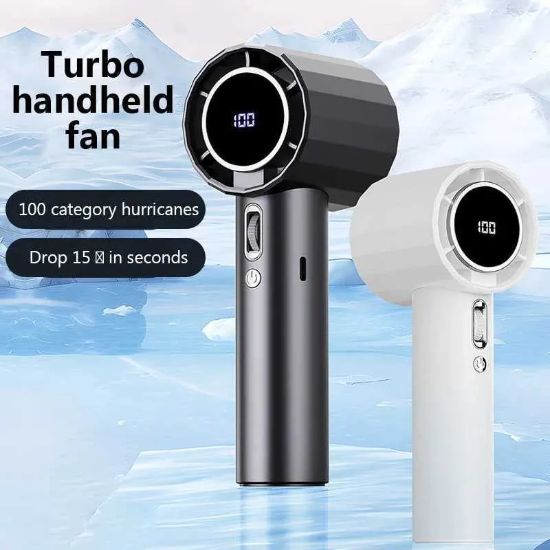 Ventilatore portatile Turbo - 100 velocità, display digitale, USB per campeggio all'aperto UE_voghion.com