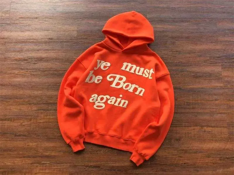 Sweat à capuche style vintage CPFM « Ye Must Be Born Again » pour homme et femme XJ250530_voghion.com