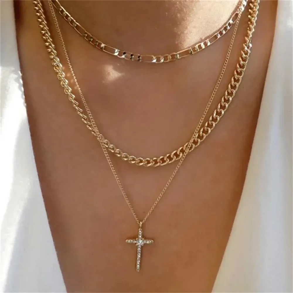 Colliers pendentifs Bls miroir en or en forme de cœur adapté aux femmes à la mode collier pendentif multicouche ensemble de bijoux_voghion.com