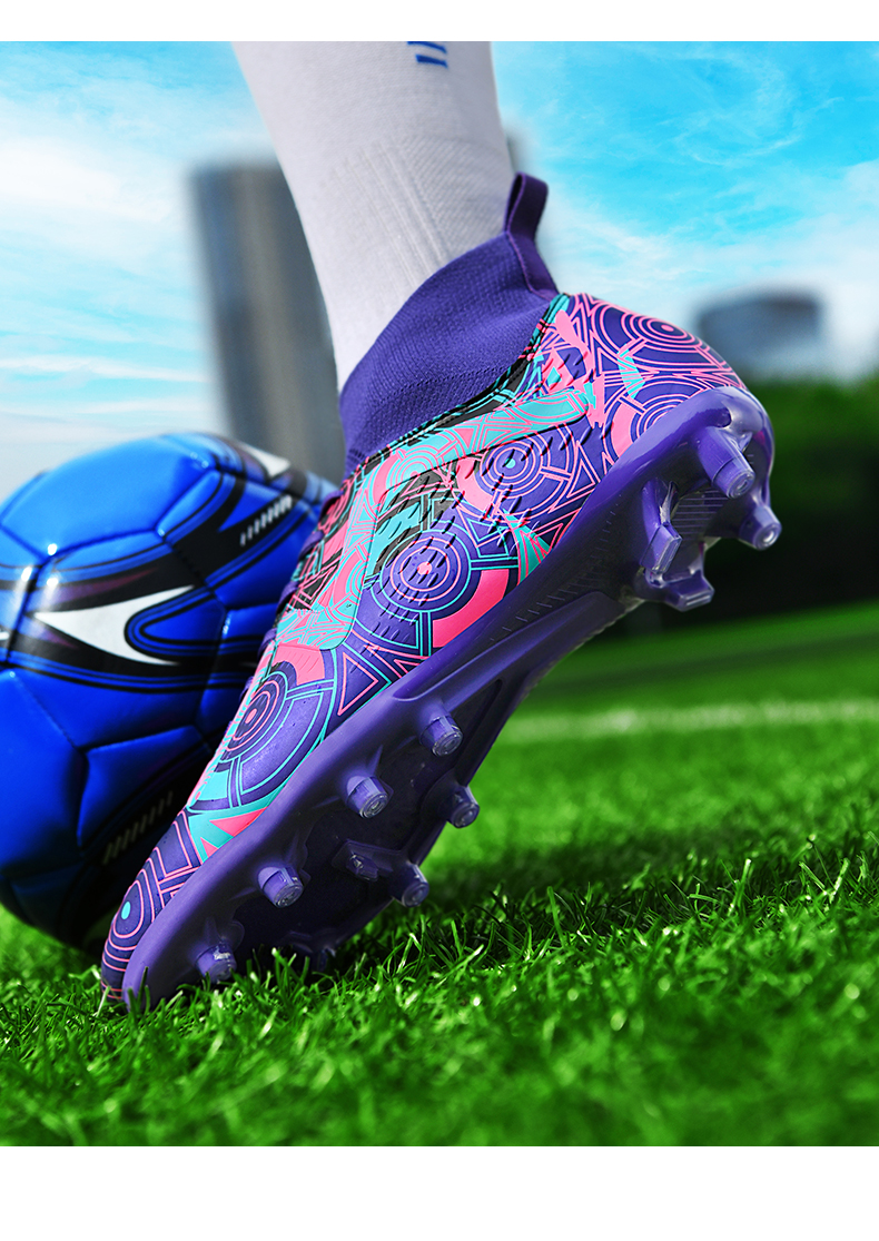 Sapatos de futebol ao ar livre Tênis masculinos Botas de futebol Adolescentes Adultos Crianças Chuteiras Antiderrapantes Ultraleve Unissex Turf Futsal_voghion.com