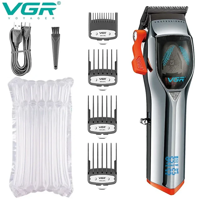 VGR Trimmer de tuns reglabil fără fir cu motor magnetic, 9000 RPM, mașină de tuns pentru bărbați V-647_voghion.com