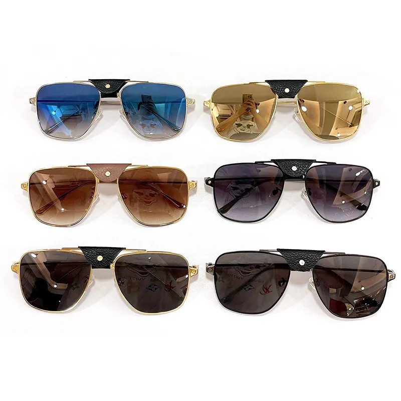 Sonnebrëller Männer Fir Fraen Summer 0275 Stil Designer Cheetah Classic Rechteck Anti-Ultraviolett Retro mat Lieder Vollglas_voghion.com