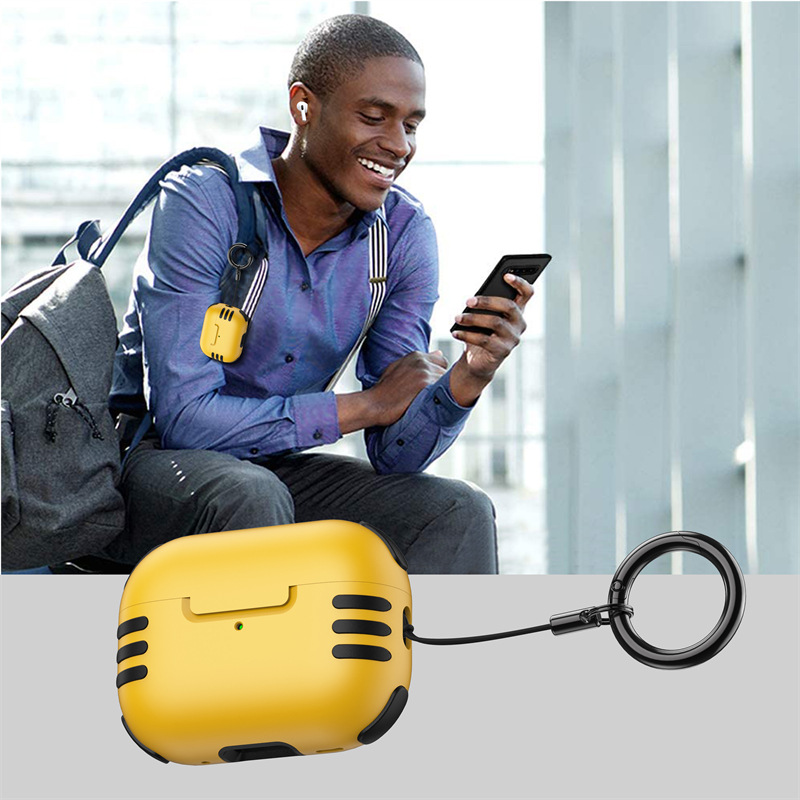Shockproof Earbud Protective Case For Airpods Pro With Keychain_voghion.com