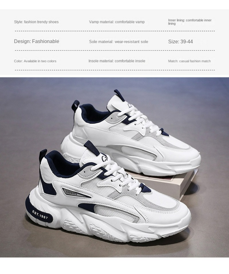 Baskets épaisses en maille respirante pour hommes, chaussures de course à pied, de haute qualité, bout rond, plateforme en caoutchouc, Tenis, nouvelle collection été 2024_voghion.com