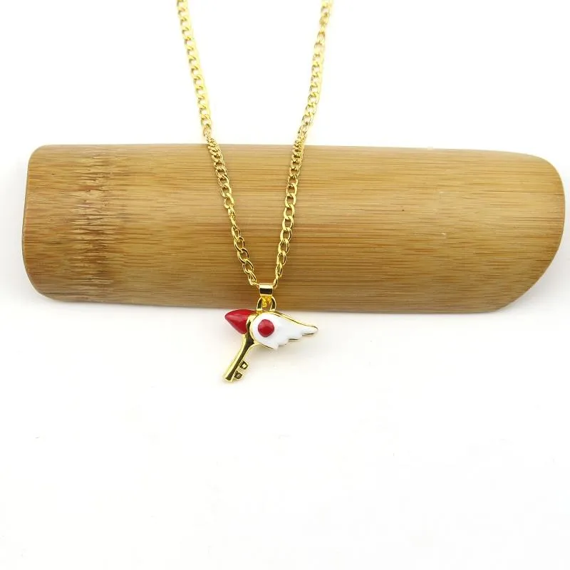 Pendentif Colliers Dessin Animé Anim Card Captor Sakura Chokr Cardcaptor Clow Charm KINOMOTO Baguette Salante Statmnt_voghion.com