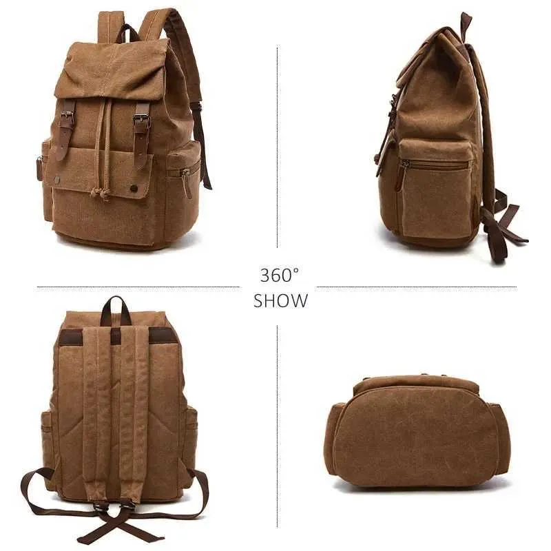 Vintage lõuendiga sülearvuti seljakott meestele Mochila Feminina mood vargusvastane naiste reisiseljakott kooli seljakott C241031_voghion.com