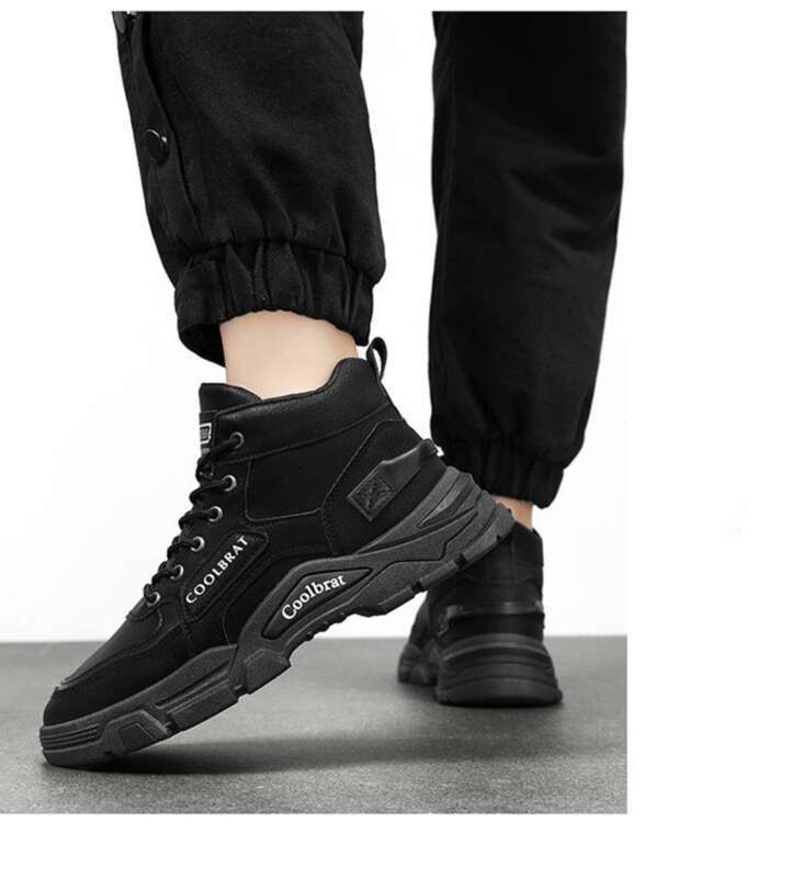 Nuovo autunno Martin Trendy Versatile, suola spessa, antiscivolo, scarpe da lavoro alte, stivali corti da uomo, scarpe antinfortunistiche_voghion.com