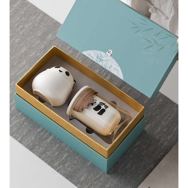 Panda Kung Fu Taass Tragbare Reeset, Dëppen, Schnell Gäscht Téi Taass, Héichwäerteg Geschäftsgeschenk_voghion.com