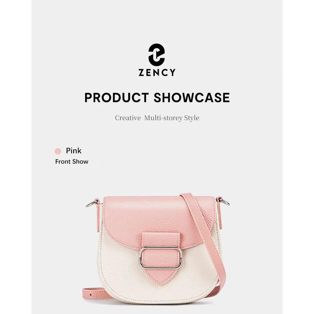 Zency Donna 100% Vera Pelle Borsa a Tracolla Piccola Borsa a Tracolla da Ascella con Due Cinghie per l'Estate_voghion.com