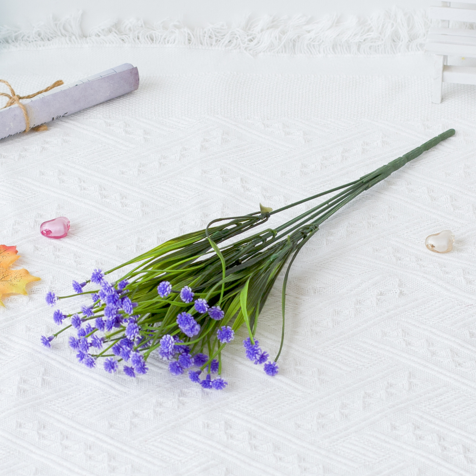 Artificial Baby's Breath Daffodil Spring Grass Decorative Bouquet_voghion.com