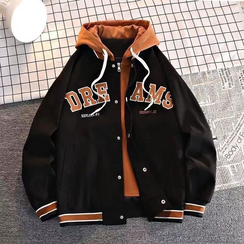 Men's Clothing Jacket For Men In Spring And Autumn Casual Embroidered Jacket Trendy Handsome Couple Jacket Trendy Brand