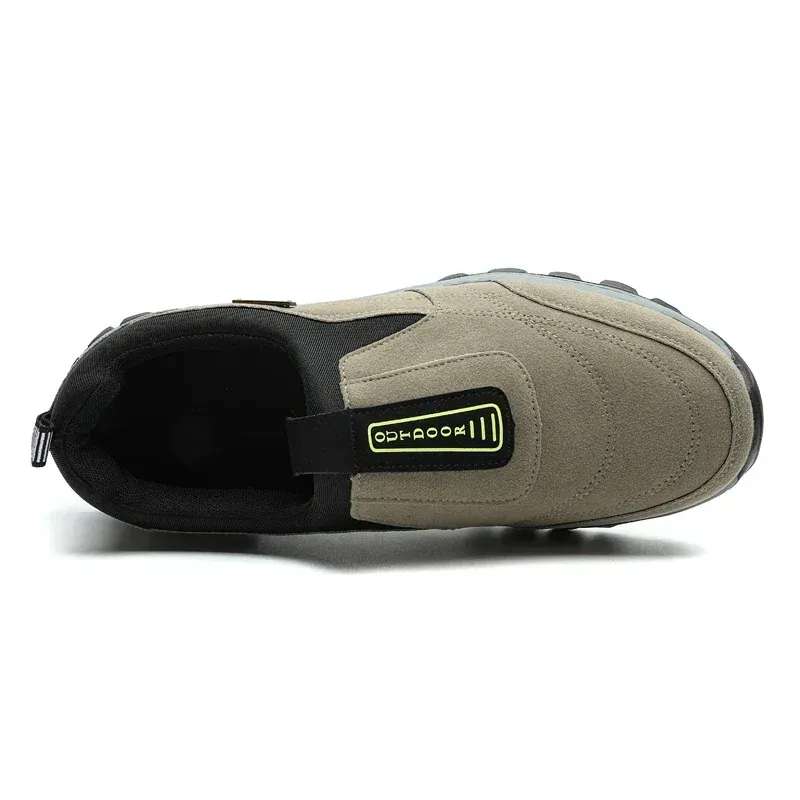 YRZL Outdoor-Wanderschuhe zum Reinschlüpfen, lässig, atmungsaktiv, Wildleder, rutschfeste Wanderschuhe für Herren_voghion.com