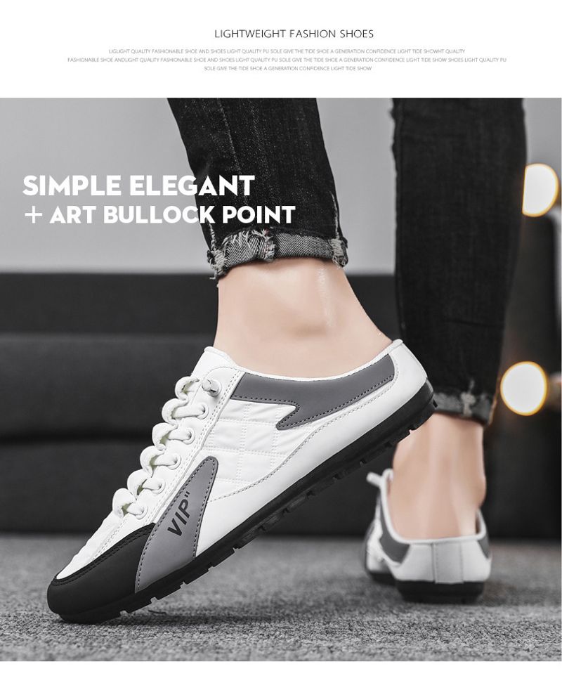 Desodorante para hombre Baotou Drag Primavera 2024, nuevo atuendo, pantuflas sin cordones y para conducir, zapatos casuales sin tacón_voghion.com
