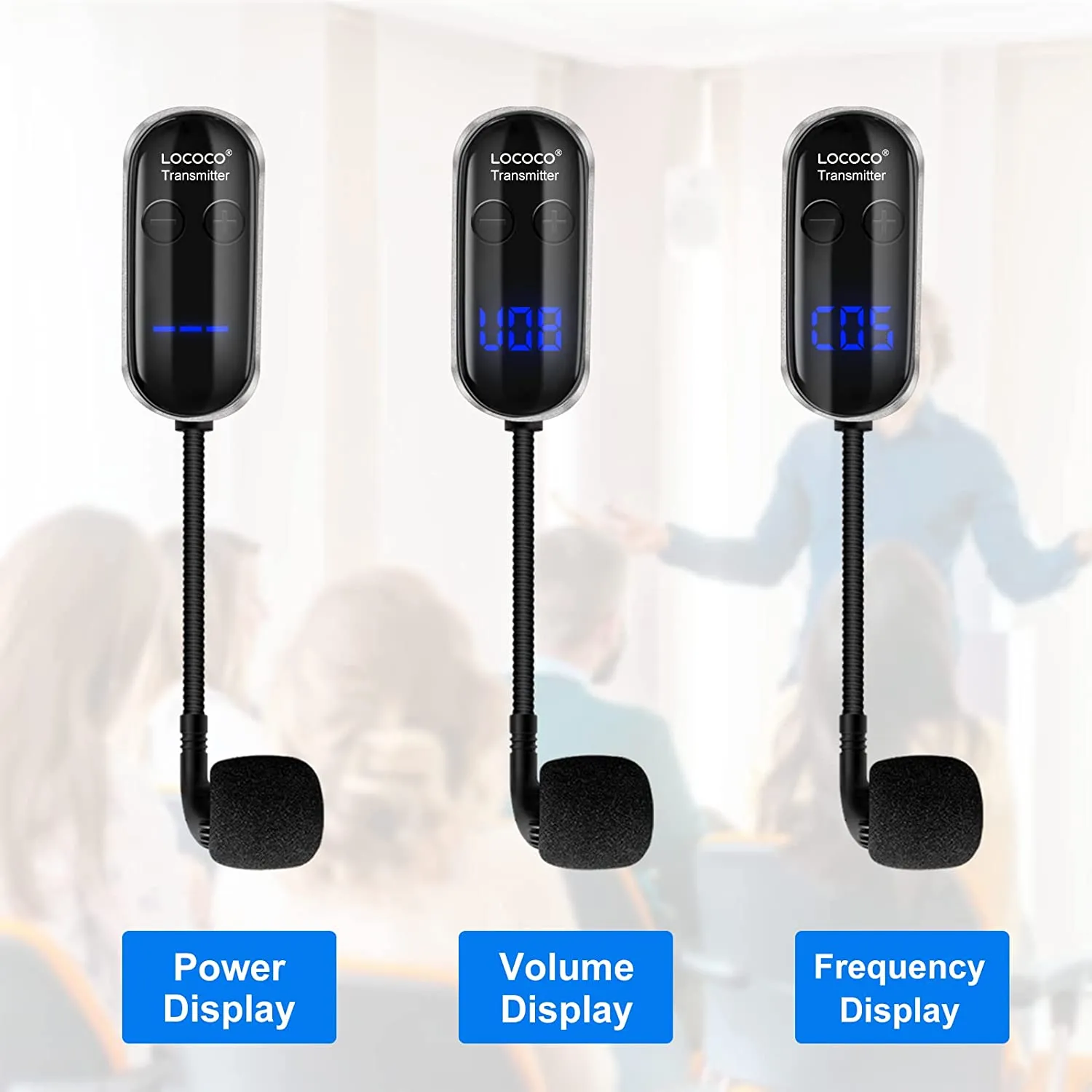 XIAOKOA LOCOCO UHF Wireless Mic System mat LED Digital Display165 ft Range Mikrofon fir Voice Amplifier_voghion.com