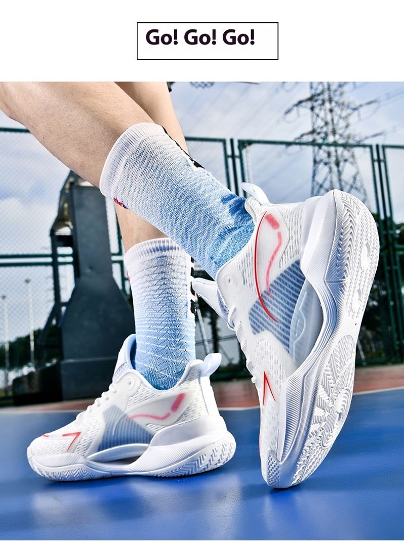 Ultraleichte Basketballschuhe Herren, professionelle Wachen, solide Turnschuhe, atmungsaktive Single-Mesh-Sneaker für_voghion.com