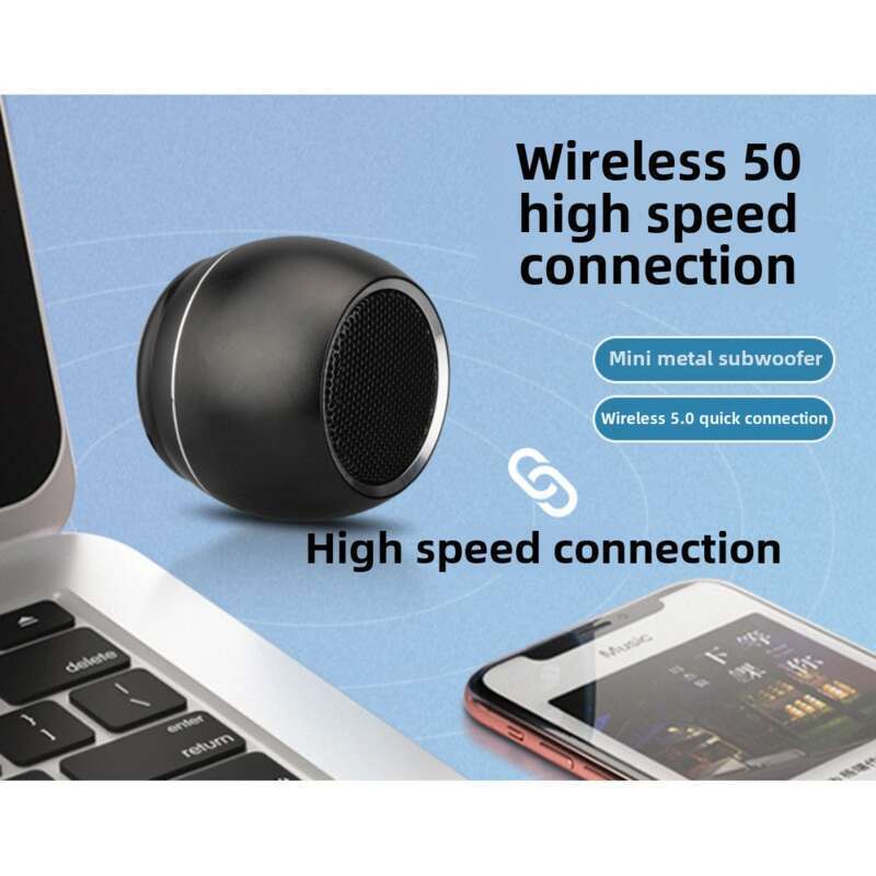 Mini subfalante de metal, alto-falante Bluetooth portátil criativo para áreas externas_voghion.com