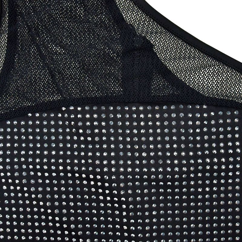 Vestido de vendaje con plumas y cuadros de un solo hombro para mujer_voghion.com