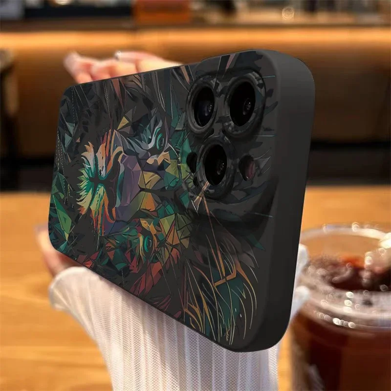 Colorful Lion Phone Case For Iphone Matte Shockproof Cover_voghion.com