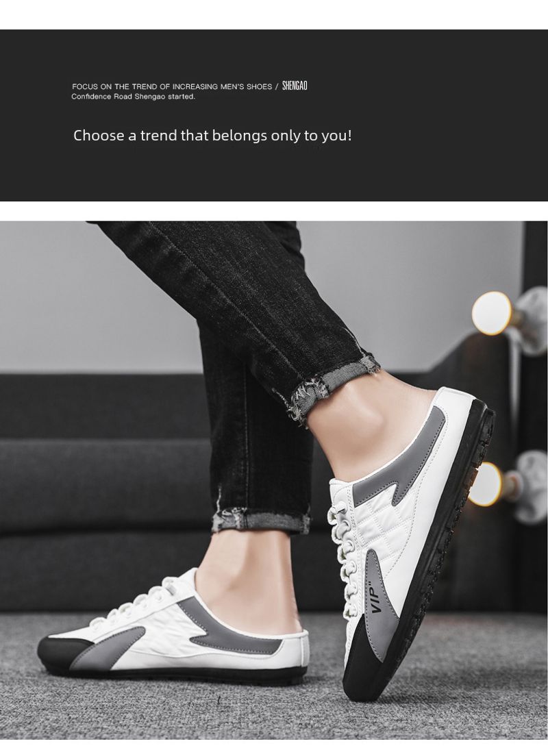 Desodorante para hombre Baotou Drag Primavera 2024, nuevo atuendo, pantuflas sin cordones y para conducir, zapatos casuales sin tacón_voghion.com