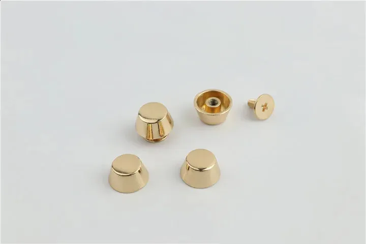 20 set di borse in pelle di alta qualità in metallo color oro rosa con fondo protettivo per piedini, chiodi, cintura, bottone a vite_voghion.com