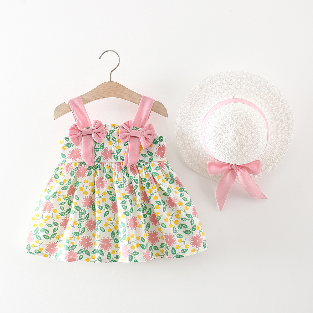 Vestiti per bambina Abito da principessa stampato a fiori Abito da compleanno per neonato_voghion.com