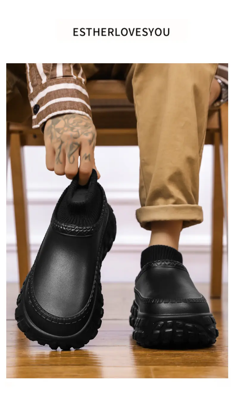 Stivali da neve invernali da uomo impermeabili, scarpe casual alla moda da coppia_voghion.com