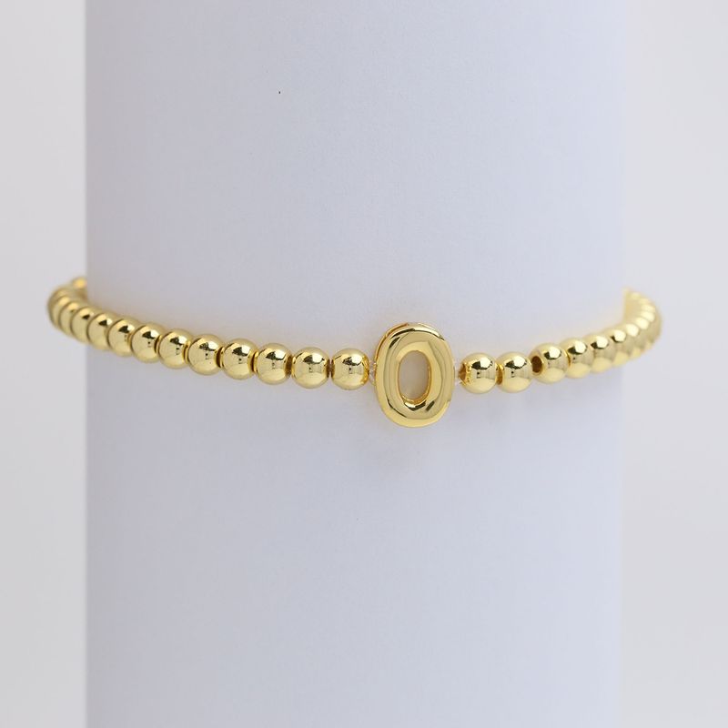 Copper Beaded Plating Letter Bracelets_voghion.com
