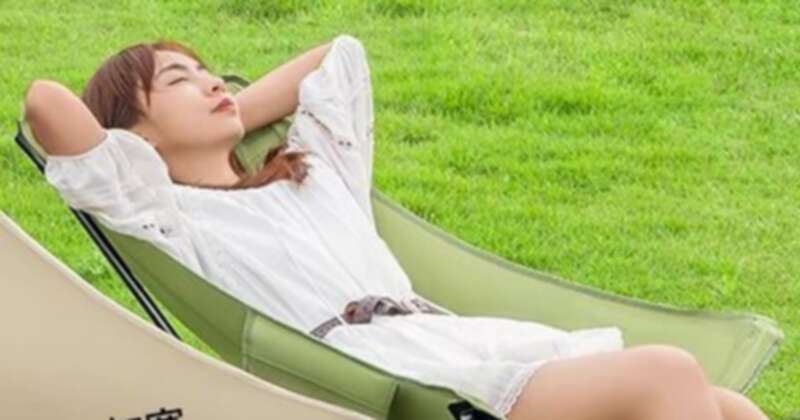 Three Level Adjustable Lounge Outdoor Moon Folding Camping Chair, Portable Office Nap Beach Chair_voghion.com