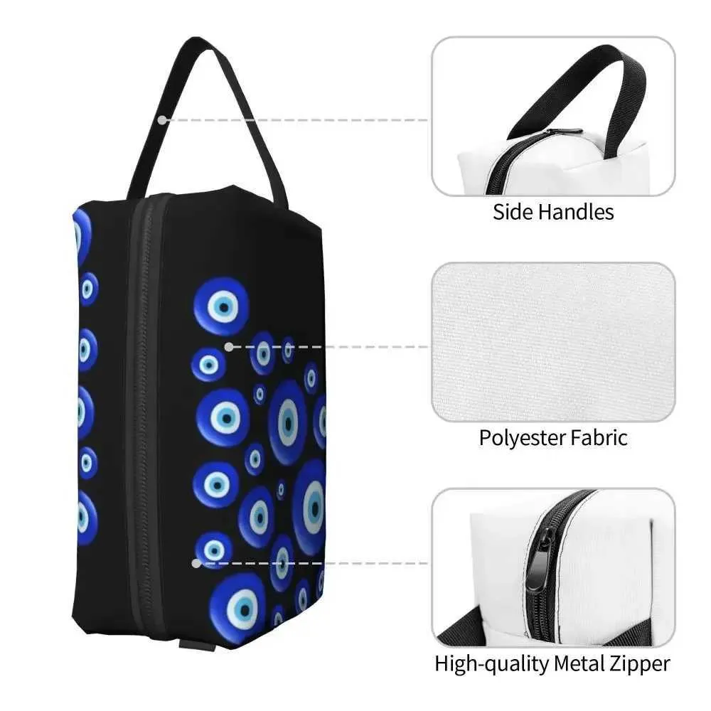 Trousse de toilette anti-mauvais œil pour femme, kit de rangement de produits cosmétiques et de maquillage, kit de toilette pour femmes, technique Tima Y241023_voghion.com