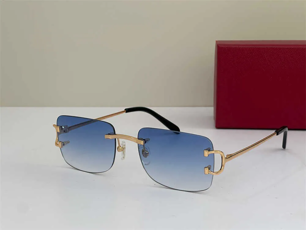 Männer Designer Sonnenbrillen Outdoor Fashion Zonnebril Frauen Vintage Rahmenlose Quadratische Kleine Randlose Brille Antireflex_voghion.com