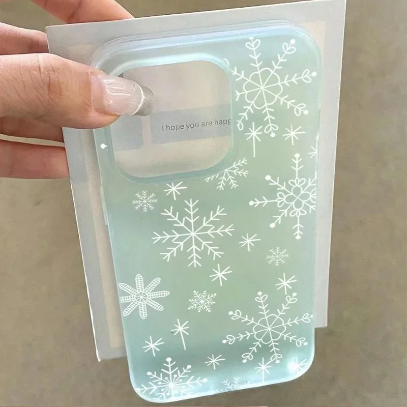 Cute Winter Christmas Snowflake Phone Case For Iphone Models_voghion.com
